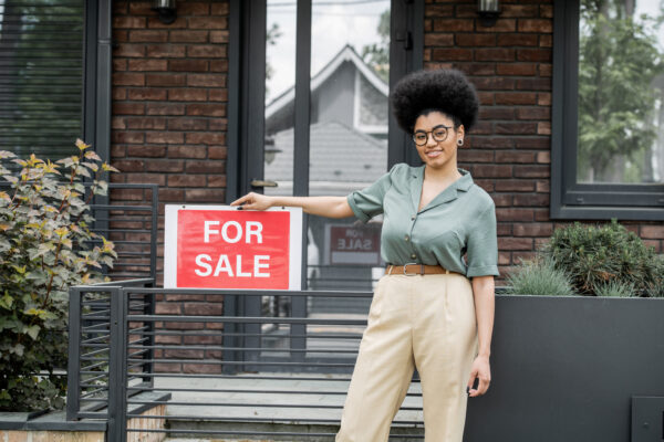 Realtor showing house for sale