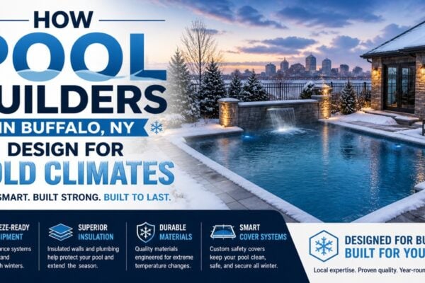 How Pool Builders in Buffalo NY Design for Cold Climates